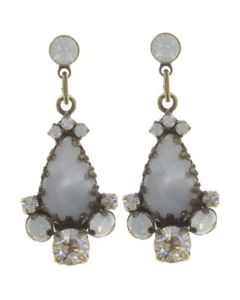 Konplott Jewelry - Dangerous Liaisons White Mother of Pearl Teardrop Post Earrings