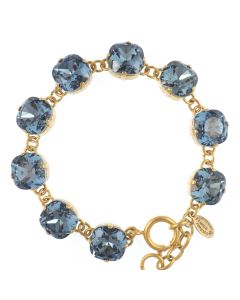 Catherine Popesco Large Stone Crystal Bracelet - Midnight Blue and Gold