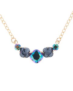 Lisa Marie Jewelry 5 Stone Crystal Necklace - Scarabaeus Green