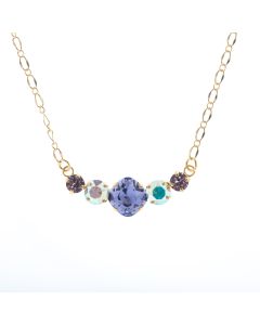 Lisa Marie Jewelry 5 Stone Crystal Necklace - Ultra Violet