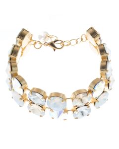 Lisa Marie Jewelry Double Row Rivoli Swarovski Crystal Bracelet
