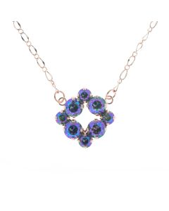 Lisa Marie Jewelry Open Square Swarovski Crystal Necklace - Paradise Shine