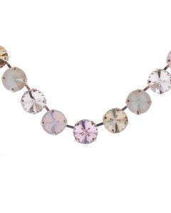 Lisa Marie Jewelry Rivoli 13 Stone Swarovski Crystal Necklace - Rose Combo