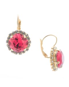 Lisa Marie Swarovski Crystal Rhinestone Earrings - Scarlet