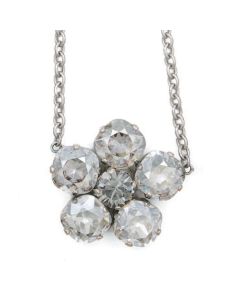 Catherine Popesco Large Stone Crystal Flower Necklace - Assorted Colors