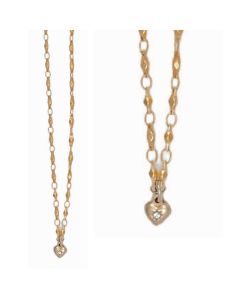 Catherine Popesco Tiny Gold Heart Pendant Necklace