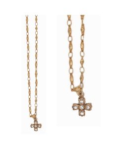 Catherine Popesco Small Gold Cross Pendant Necklace