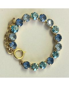 Catherine Popesco Crystal Tennis Bracelet - Denim Blue Combo