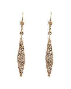 Catherine Popesco Black Diamond Spear Earrings -Silver or Gold