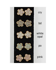 Catherine Popesco Rhinestone Flower Crystal Post Earrings - Assorted Colors