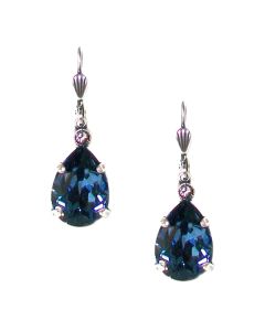 Catherine Popesco Midnight Blue Teardrop Crystal Earrings