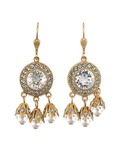 Catherine Popesco Crystal Chandelier Earrings - Black Diamond