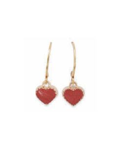 Catherine Popesco Tiny Red Enamel Heart Earrings - Assorted Colors