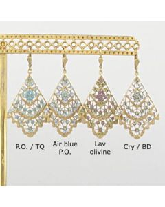 Catherine Popesco Crystal Filigree Fan Earrings - Assorted colors