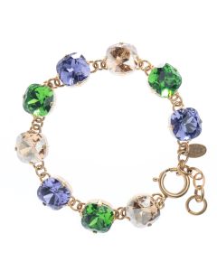 Mardi Gras Combo! Catherine Popesco Large Stone Crystal Bracelet