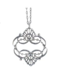 Catherine Popesco Mirrored Tiara Silver Necklace - Black Diamond