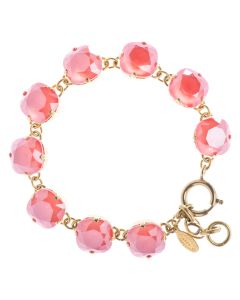 New Color! Catherine Popesco 12mm Large Stone Crystal Bracelet - Light Coral