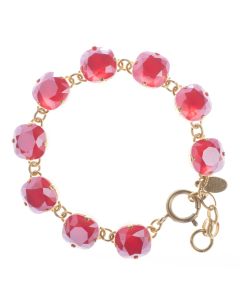 New Color! Catherine Popesco 12mm Large Stone Crystal Bracelet - Royal Red