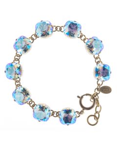 New Color! Catherine Popesco 12mm Large Stone Crystal Bracelet - Sapphire Shimmer