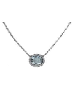 Catherine Popesco Oval Crystal Frame Necklace - Assorted Colors