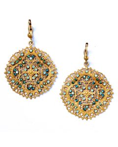 Pacific Opal Crystal and Gold Filigree Earrings - Catherine Popesco