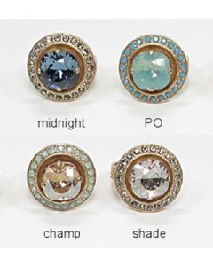 Catherine Popesco Round Large Stone Crystal Ring - Assorted Colors