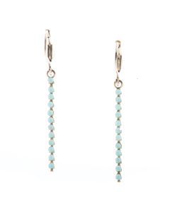 Top Shelf Jewelry Brass Baby Stick Pacific Opal Crystal Earrings