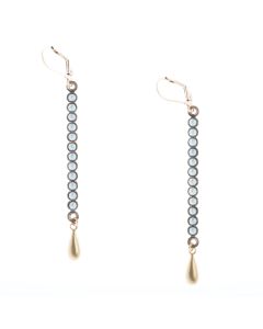 Top Shelf Jewelry Pearl Ladder With Brass Drop Earrings