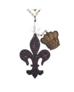Twigs Crown & Fleur De Lys Pearl Necklace