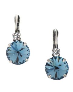 YPMCO Denim Blue and Clear Swarovski Crystal Combo Earrings