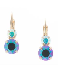 YPMCO Petite 8mm Scarabaeus Crystal Earrings with Top Stone