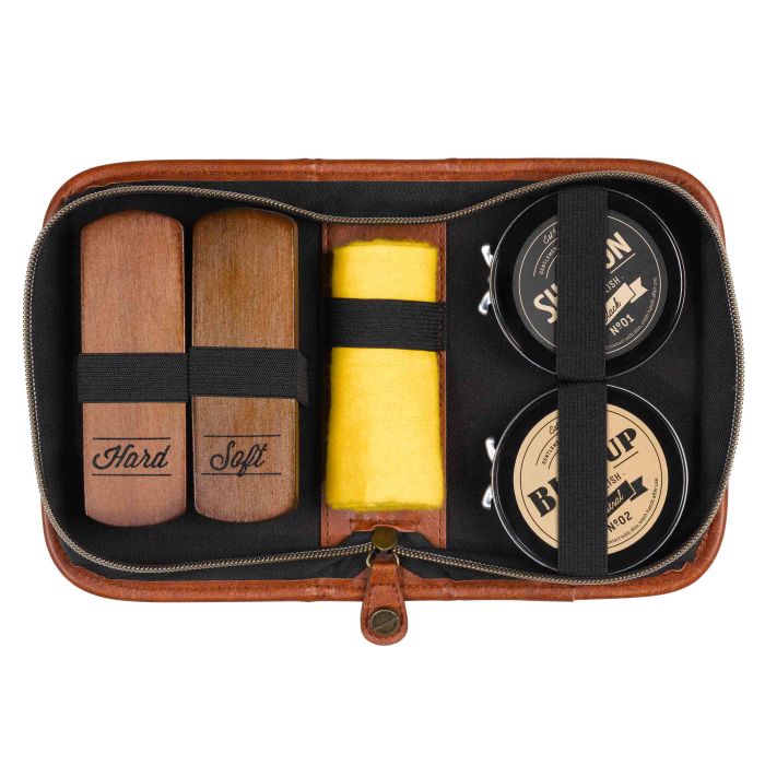 Gentlemen s Hardware Shoe Shine Kit in Charcoal