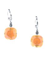 Catherine Popesco 12mm Large Stone Crystal Earrings - Golden Blush