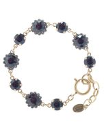 Catherine Popesco 8mm Stone & Flower Crystal Bracelet - Assorted colors