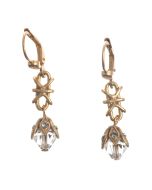 Catherine Popesco Capped Bead Crystal Drop Earrings