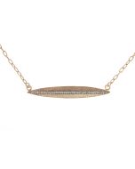 Catherine Popesco Horizontal Spear Necklace with Tiny Channel Crystals