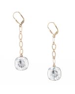 Catherine Popesco Long Drop Large Stone Crystal Earrings - Assorted Colors