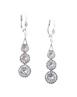 Catherine Popesco Three Stone Crystal Earrings - Assorted Colors