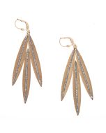 Catherine Popesco Triple Spear Earrings with Tiny Channel Crystals