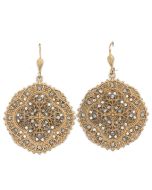 Crystal and Gold or Silver Filigree Earrings - Catherine Popesco