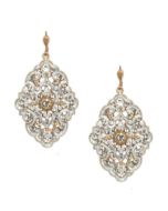 Catherine Popesco Louis Gift French Enamel Crystal Earrings - Gold & Silver