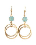 Catherine Popesco Double Hoop Crystal Earrings - Assorted Colors