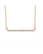 New! Catherine Popesco Gold Crystal Stone Bar Necklace - Assorted Colors