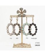 Catherine Popesco Oval Gold & Crystal Hoop Earrings - Assorted Colors