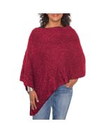 Van Klee Warm Heavy Boucle Knit Ponchos - Assorted Colors