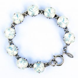 Large Stone Crystal Bracelet - Crystal Moonlight and Silver - Catherine  Popesco
