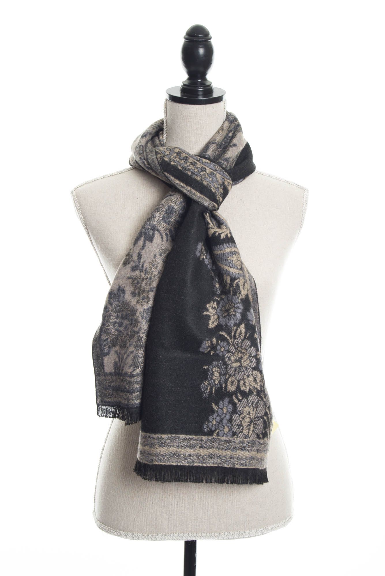 floral cashmere scarf