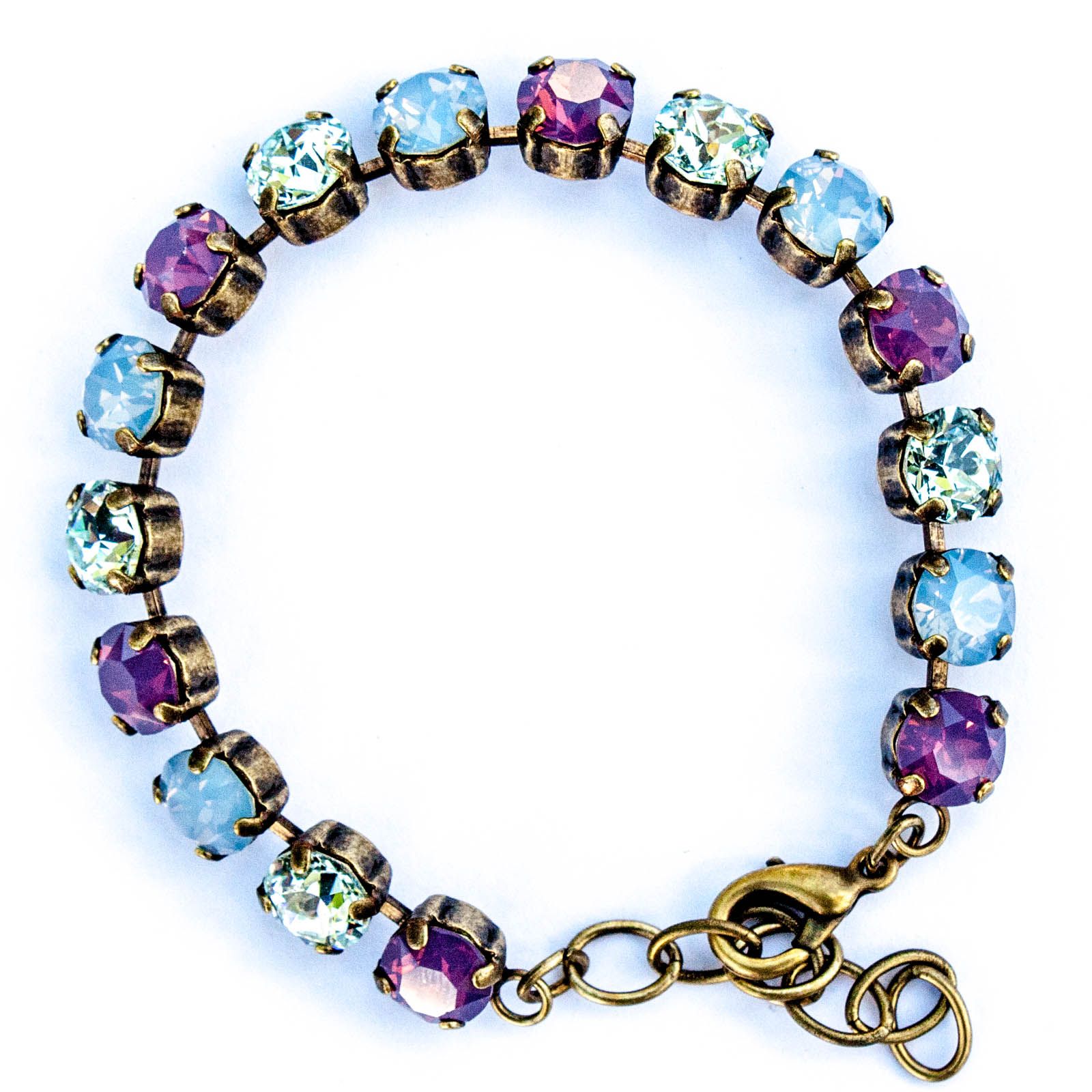 Catherine Popesco Multi Color Crystal Bracelet - Air Blue and Lavender