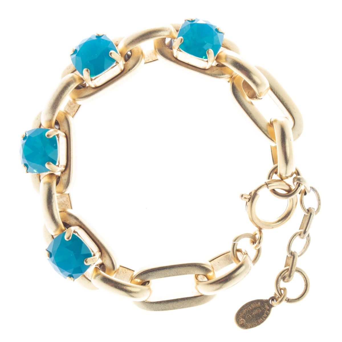 Catherine Popesco Large Stone Crystal Bracelet - Assorted Colors in Gold or  Silver
