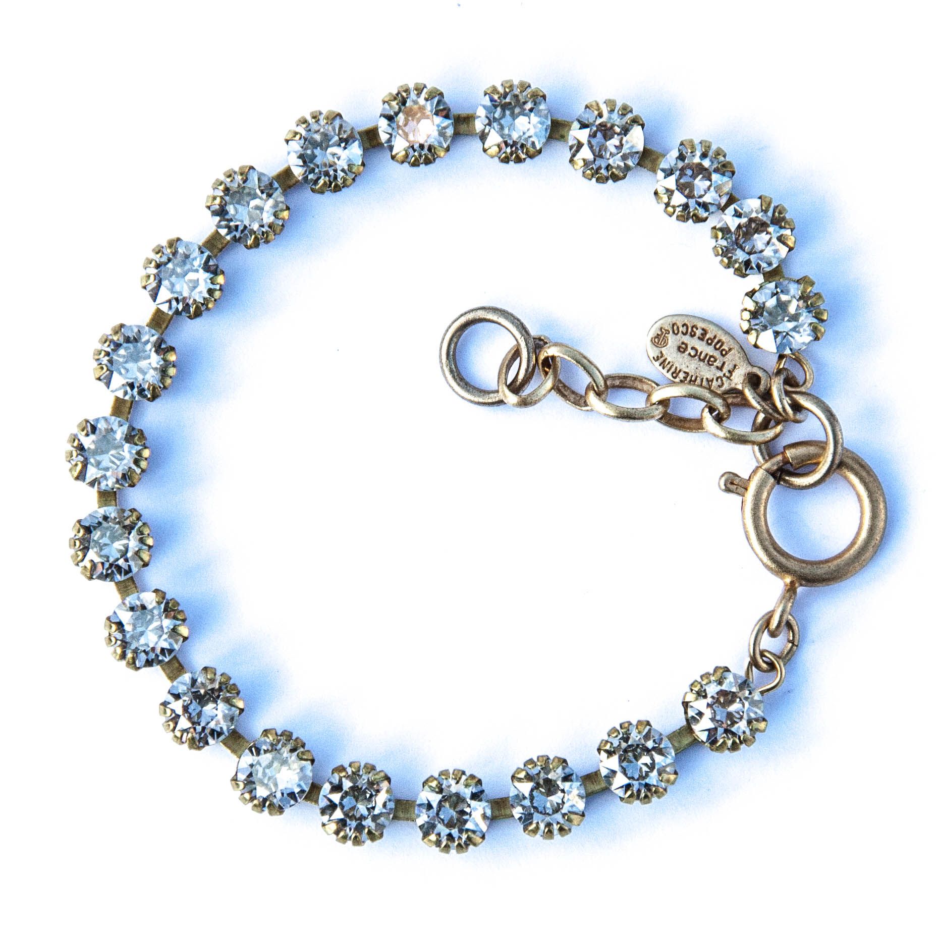 Catherine Popesco Small Stone Crystal Bracelet - Shade and Silver